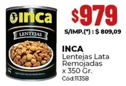 Diarco Inca lentejas lata remojadas oferta