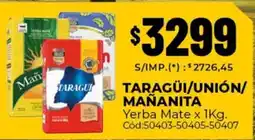 Diarco Taragüi/unión/ mañanita yerba mate oferta