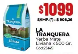 Diarco La tranquera yerba mate liviana oferta