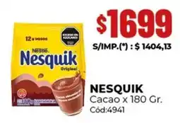 Diarco Nestlé nesquik cacao oferta