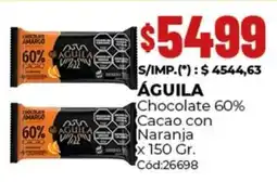 Diarco Águila chocolate 60% cacao con naranja oferta