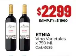 Diarco Etnia vino varietales oferta