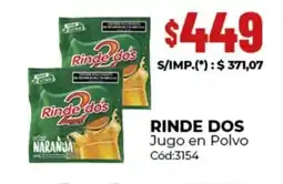Diarco Rinde dos jugo en polvo oferta