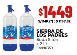 Diarco Sierra de los padres soda sifón oferta