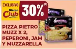 Diarco Pizza pietro muzz, peperoni, jam y muzzarella oferta