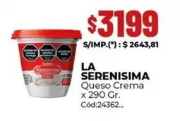 Diarco La serenisima queso crema oferta
