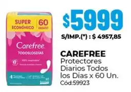 Diarco Carefree protectores diarios todos los dias oferta