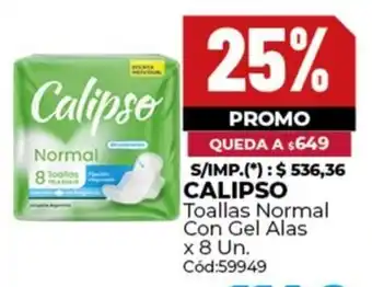 Diarco Calipso toallas normal con gel alas oferta