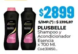 Diarco Plusbelle shampoo y acondicionador esencia oferta