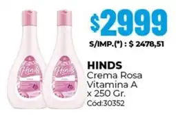 Diarco Hinds crema rosa vitamina A oferta