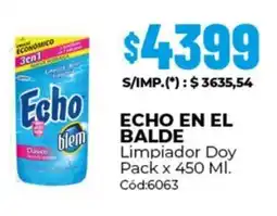 Diarco Echo en el balde limpiador doy pack oferta