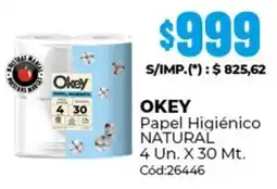 Diarco Okey papel higiénico natural oferta