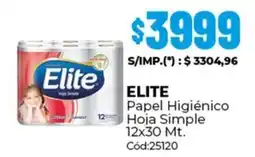 Diarco Elite papel higiénico hoja simple oferta