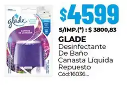 Diarco Glade desinfectante de baño canasta líquida repuesto oferta