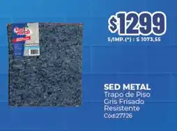 Diarco Sed metal trapo de piso gris frisado resistente oferta