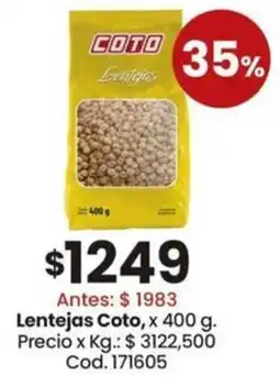 Coto Coto lentejas oferta