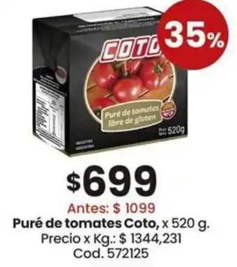 Coto puré de tomates