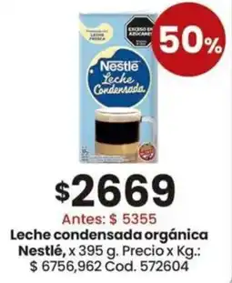 Coto Nestlé leche condensada orgánica oferta
