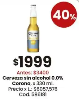Coto Corona cerveza sin alcohol 0.0% oferta