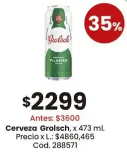 Coto Grolsch cerveza oferta