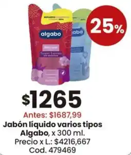 Coto Algabo jabón líquido varios tipos oferta