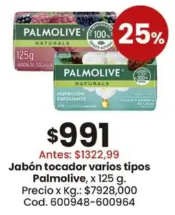 Coto Palmolive jabón tocador varios tipos oferta