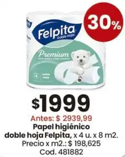 Coto Felpita papel higiénico doble hoja oferta