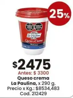 Coto La paulina queso crema oferta