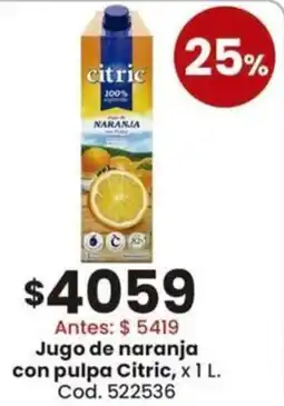Coto Citric jugo de naranja con pulpa oferta