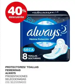 Atomo Conviene Always femeninas protectores/ toallas presentaciones seleccionadas oferta