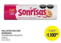 Atomo Conviene Bagley galletas dulces sonrisas frambuesa paquete oferta