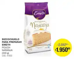 Atomo Conviene Emeth bizcochuelo para preparar pouch naranja oferta