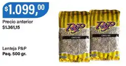 Supermercados Damesco P&P lenteja paq. oferta