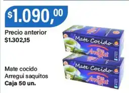 Supermercados Damesco Don arregui mate cocido saquitos caja oferta