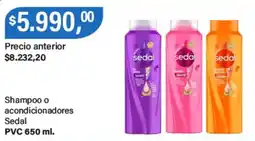 Supermercados Damesco Sedal shampoo o acondicionadores PVC oferta