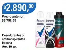 Supermercados Damesco Rexona desodorantes o antitranspirantes aer oferta