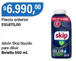 Supermercados Damesco Skip jabón liquido para diluir bot oferta