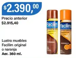Supermercados Damesco Facilim lustra muebles original o naranja aer oferta