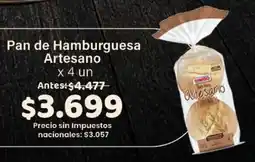 Makro Artesano pan de hamburguesa oferta