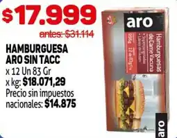 Makro Aro hamburguesa sin tacc oferta