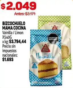 Makro Mama cocina bizcochuelo vainilla/ limon oferta