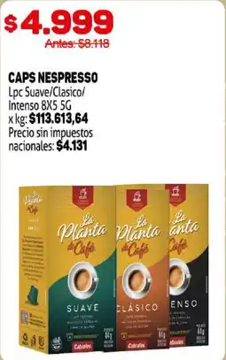 Makro La planta caps nespresso lpc suave/clasico/ intenso oferta
