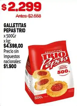 Makro Trio galletitas pepas oferta