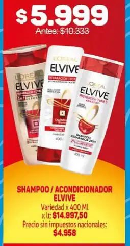 Makro Elvive shampoo/acondicionador variedad oferta