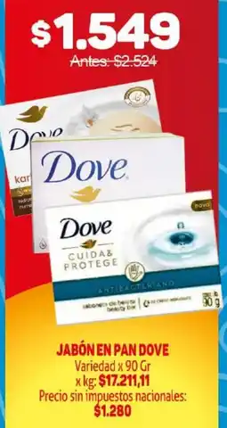 Makro Dove jabón en pan variedad oferta