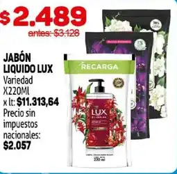 Makro Lux jabón liquido variedad oferta