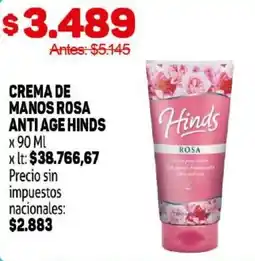 Makro Hinds crema de manos rosa anti age oferta