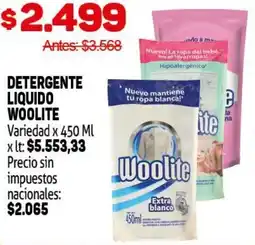 Makro Woolite detergente liquido variedad oferta