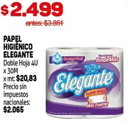 Makro Elegante papel higiénico doble hoja oferta
