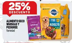 Makro Whiskas y pedigree alimento seco variedad oferta